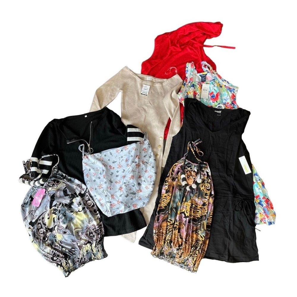 NWT Lot of 8 - Size Large Assorted-  Dresses, Halter Blouses, T shirt, 1/4 zip p - Picture 14 of 15